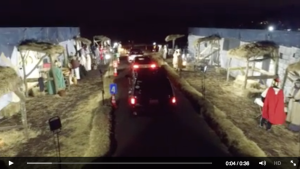 Drive-thru Christmas drone video