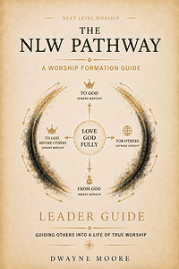 Diagram illustrating the NLW International worship pathway and leadership guide.